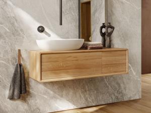 "Nica" Waschtischunterschrank aus Massivholz | Lapidispa® 