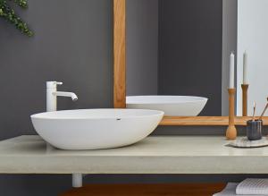 "Cadero" Aufsatzwaschbecken aus senstone® mit 5 Jahren Garantie | Lapidispa® 