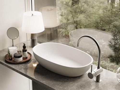 "Dian" Aufsatzwaschbecken aus senstone® mit 5 Jahren Garantie | Lapidispa® 