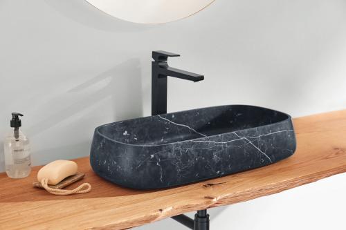 "Vian" Aufsatzwaschtisch aus Nero Marquina | Lapidispa® 